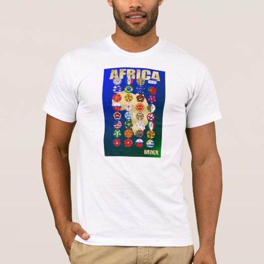 De kwalificerende teams voor Afrika 2010 T-shirt (Voorkant)
