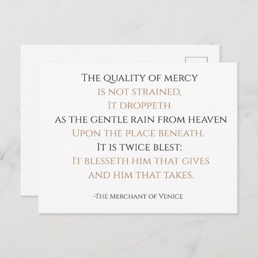 De kwaliteit van de genade briefkaart (Voorkant / Achterkant)