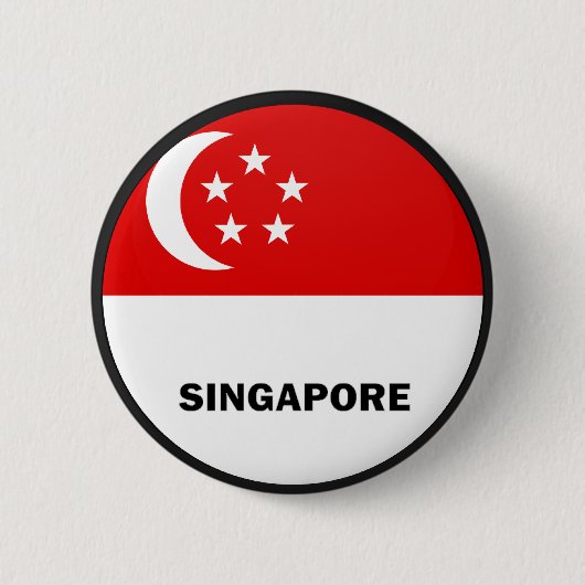 De kwaliteitsvlag Singapore Roundel Ronde Button 5,7 Cm (Voorkant)