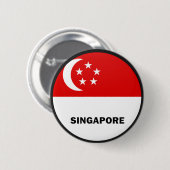 De kwaliteitsvlag Singapore Roundel Ronde Button 5,7 Cm (Voorkant /achterkant)
