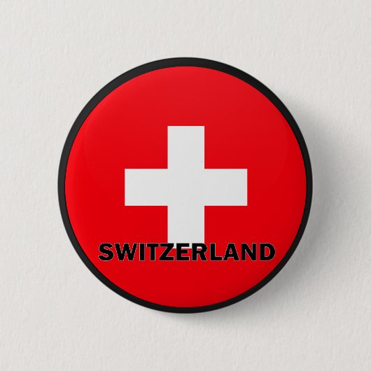 De kwaliteitsvlag Zwitserland Roundel Ronde Button 5,7 Cm (Voorkant)