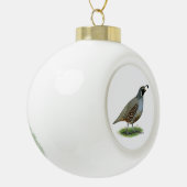 De Kwartels van de Vallei van Californië Keramische Bal Ornament (Links)