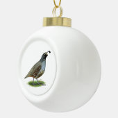 De Kwartels van de Vallei van Californië Keramische Bal Ornament (Rechts)