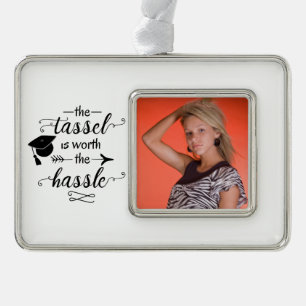 De kwastje is de moeite waard verzilverd omlijst ornament