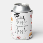 De kwastje waard het gedoe Wildflower Afstuderen Blikjeskoeler (Blikje Voorkant)