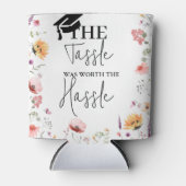 De kwastje waard het gedoe Wildflower Afstuderen Blikjeskoeler (Voorkant)