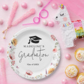 De kwastje waard het gedoe Wildflower Afstuderen Papieren Bordje (Feest)