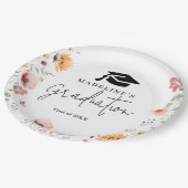 De kwastje waard het gedoe Wildflower Afstuderen Papieren Bordje (Gekanteld)