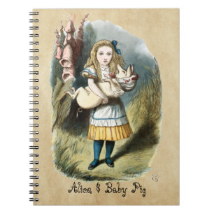De kwekerij Alice, Baby varken in Wonderland Notitieboek
