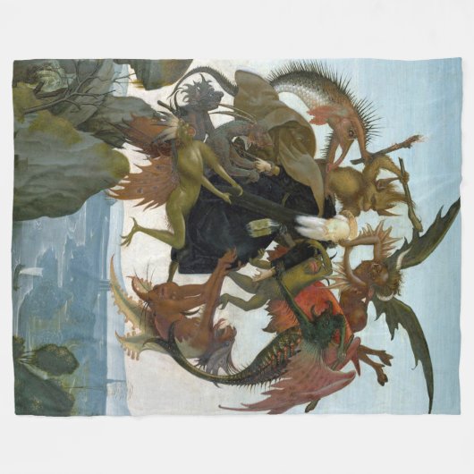 De kwelling van de heilige Antonius Fleece Blanket (Voorkant (Horizontaal))