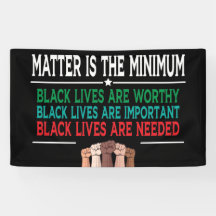 DE KWESTIE IS HET MINIMUM, ZWARTE LEVENS ZIJN ERG.