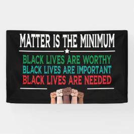 DE KWESTIE IS HET MINIMUM, ZWARTE LEVENS ZIJN ERG. SPANDOEK