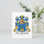 de la Fontaine Family Crest Briefkaart (Staand voorkant)