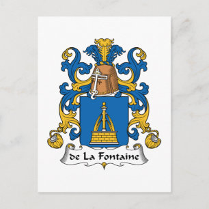 de la Fontaine Family Crest Briefkaart
