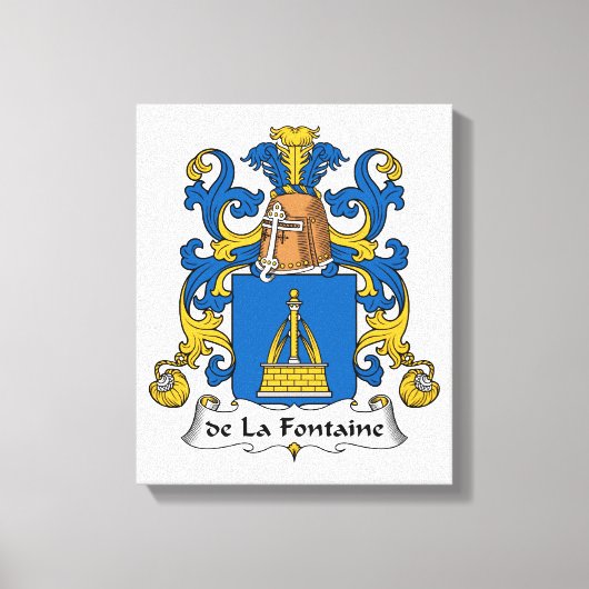 de la Fontaine Family Crest Canvas Afdruk (Voorkant)