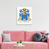 de la Fontaine Family Crest Canvas Afdruk (Insitu (Woonkamer))