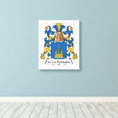 de la Fontaine Family Crest Canvas Afdruk (Insitu (Houten vloer))
