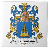 de la Fontaine Family Crest Tegeltje (Voorkant)