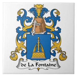 de la Fontaine Family Crest Tegeltje