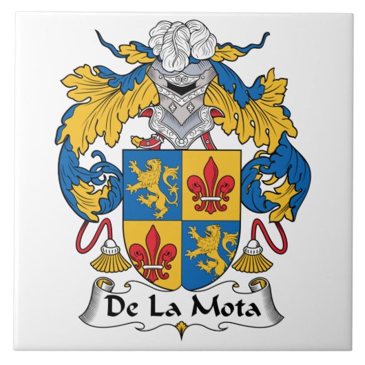 De La Mota Family Crest Tegeltje (Voorkant)
