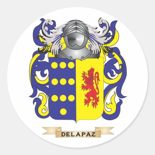 de la Paz Wapen Ronde Sticker (Voorkant)