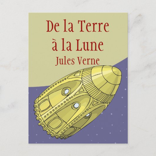 De la Terre à la Lune - Jules Verne Briefkaart (Voorkant)