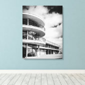 De la Warr paviljoen Art Deco Architectuur Canvas Afdruk (Insitu (Houten vloer))