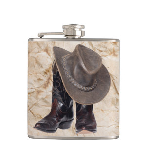 De Laarzen en het Pet van de cowboy Heupfles