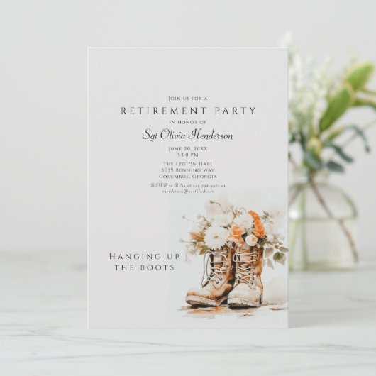 De laarzen - Militair pensioen Kaart (Staand voorkant)