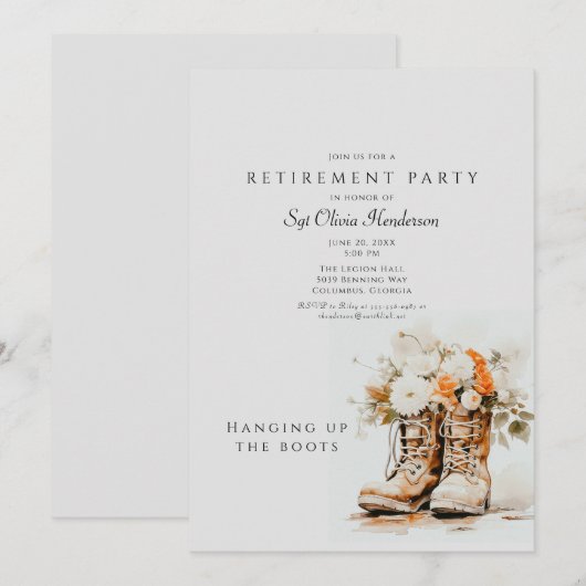 De laarzen - Militair pensioen Kaart (Voorkant / Achterkant)