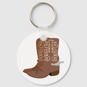De Laarzen van de cowboy met Aansporingen Sleutelhanger