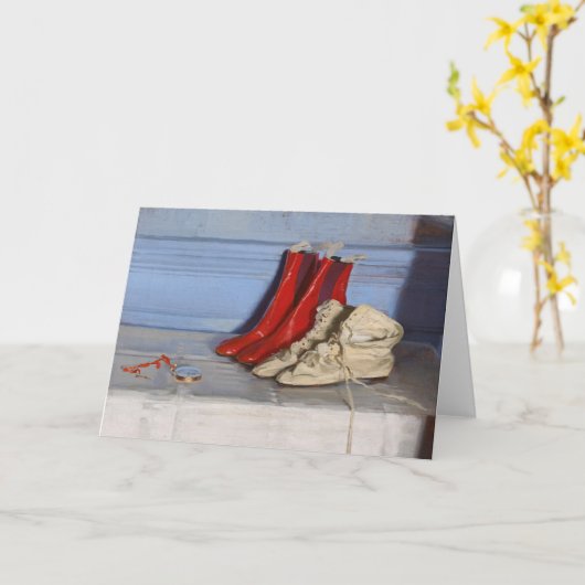 De laarzen van Miss Simpson | William Nicholson Kaart (Gele Bloem)