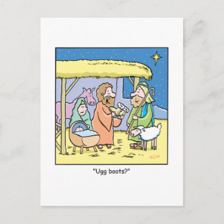 De Laarzen van Ugg van de Cartoon van Kerstmis Feestdagenkaart