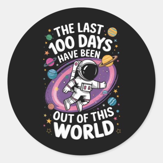 De laatste 100 dagen waren buitengewoon ronde sticker (Voorkant)