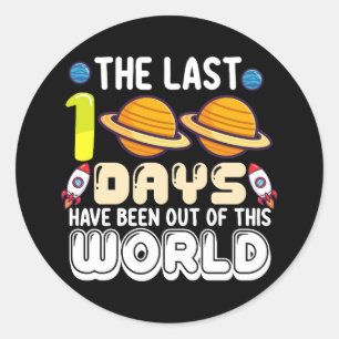 De laatste 100 dagen zijn uit deze wereld geweest ronde sticker