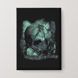 De laatste adem - Techno-Dystopian Streetwear Button