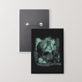 De laatste adem - Techno-Dystopian Streetwear Button (Voorkant / Achterkant)