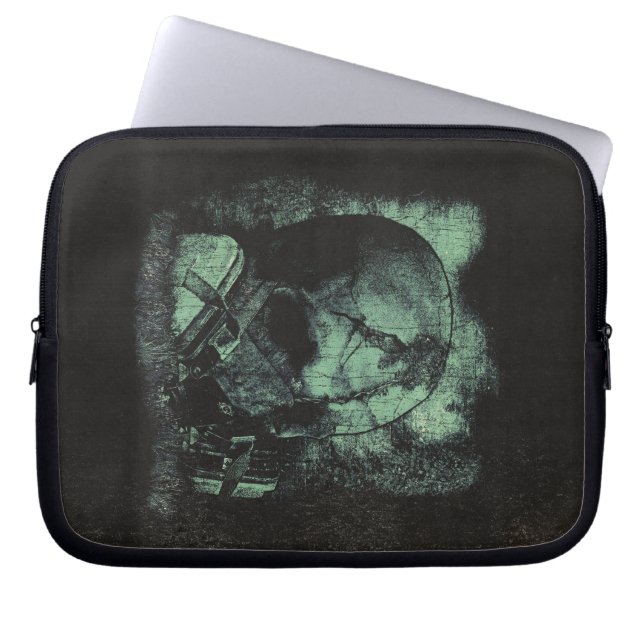 De laatste adem - Techno-Dystopian Streetwear Laptop Sleeve (Voorkant)