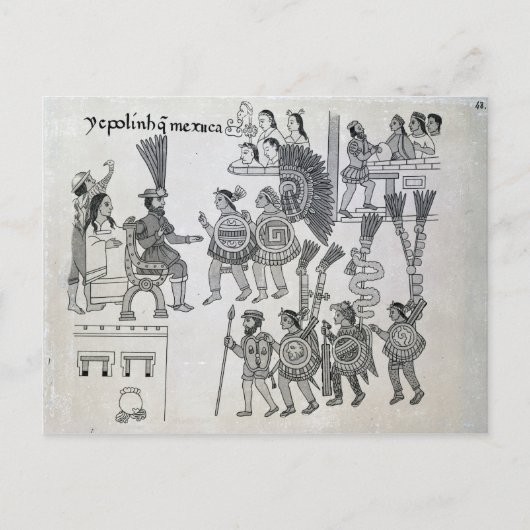 De laatste Aztec Emperor Cuauhtemoc-overleveringen Briefkaart (Voorkant)