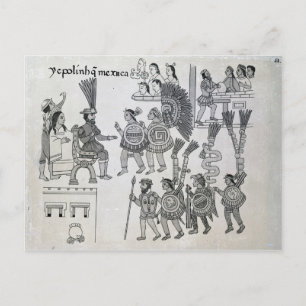 De laatste Aztec Emperor Cuauhtemoc-overleveringen Briefkaart