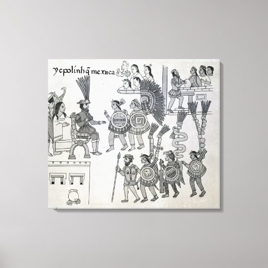 De laatste Aztec Emperor Cuauhtemoc-overleveringen Canvas Afdruk (Voorkant)