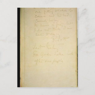 De laatste bladzijde van zijn dagboek, Antarctica Briefkaart