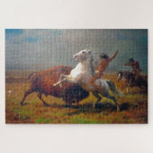 De laatste buffel, Albert Bierstadt Legpuzzel (Horizontaal)