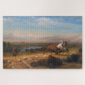 De laatste buffel, Albert Bierstadt Legpuzzel (Horizontaal)