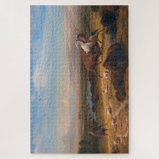 De laatste buffel, Albert Bierstadt Legpuzzel (Verticaal)
