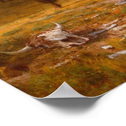 De laatste buffel van Albert Bierstadt Poster (Hoek)