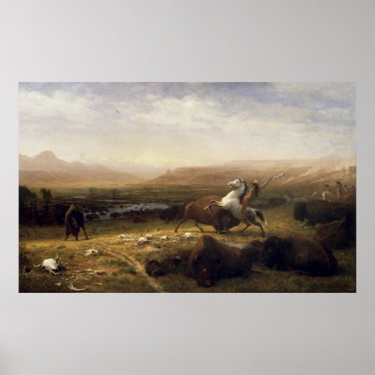 De laatste buffel van Albert Bierstadt Poster (Voorkant)