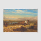 De laatste buffel van Albert Bierstadt Tissuepapier (Voorkant)