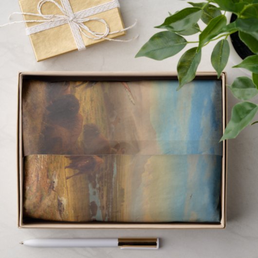 De laatste buffel van Albert Bierstadt Tissuepapier (Geschenk)