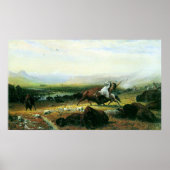 De laatste buffel van Bierstadt Poster (Voorkant)